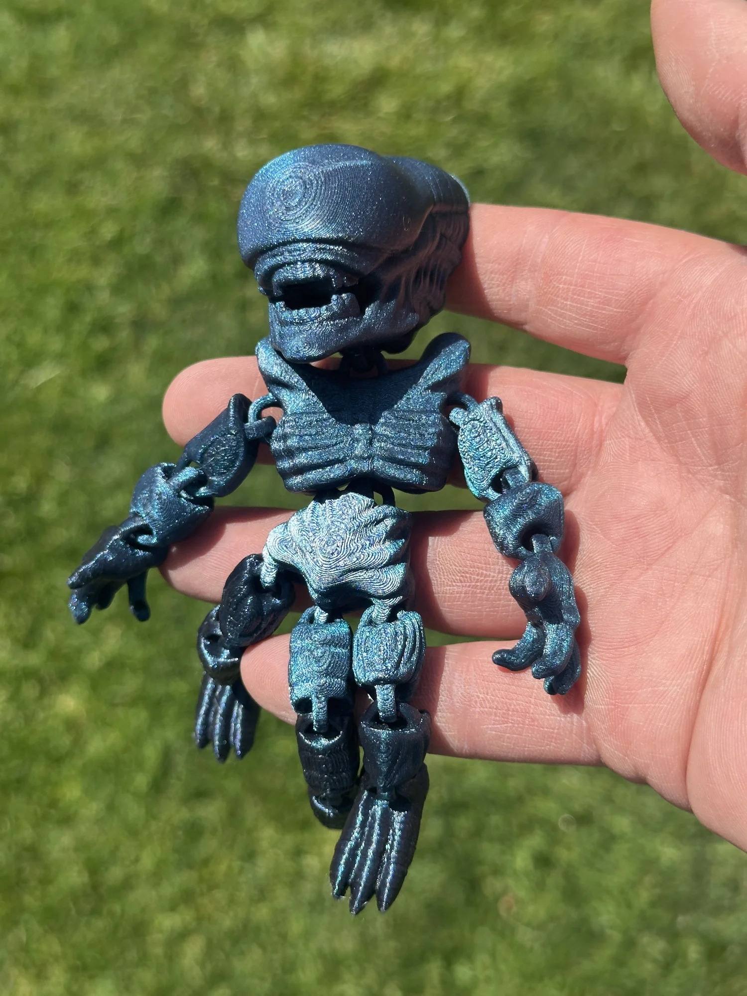 Black ジェラトーニ様 3D-Printed Xenomorph Alien Flexi Doll — Overland Swag